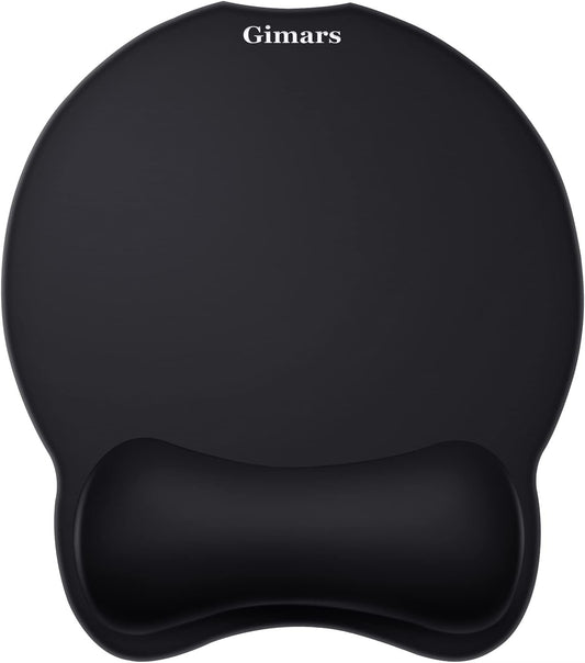 Enlarge round Smooth Superfine Fibre Memory Foam Mouse Pad Wrist Rest Support - Ergonomic Mousepad with Nonslip Base for Laptop, Computer, Gaming, Office - Comfortable for Typing & Pain Relief
